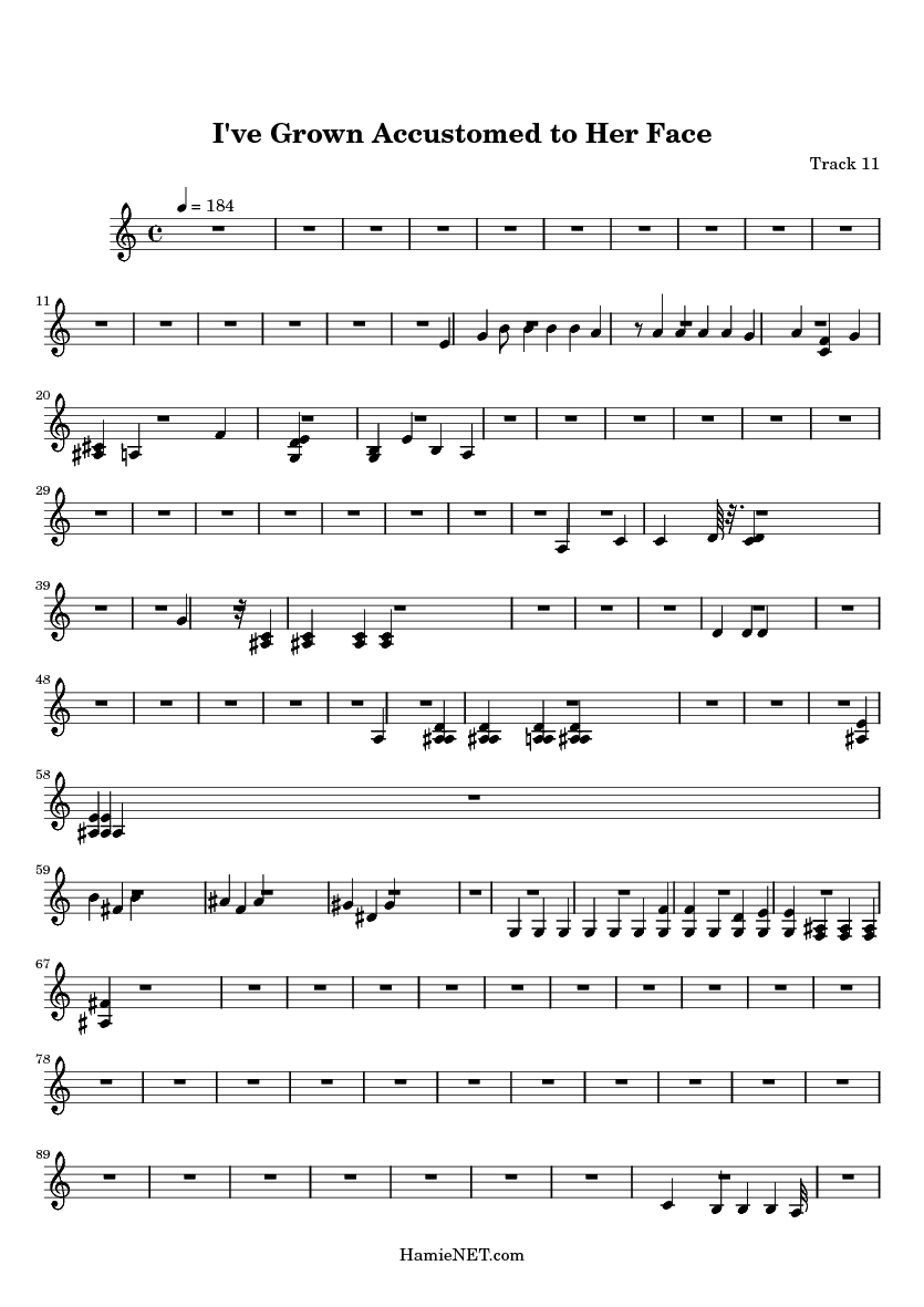 ive grown accustomed to her face sheet music ive grown i ve grown accustomed to her face sheet music