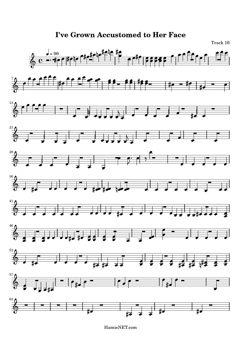 ive grown accustomed to her face sheet music ive grown i ve grown accustomed to her face sheet music