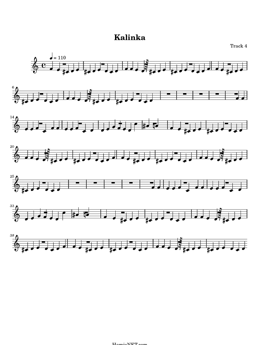 kalinka sheet music kalinka score hamienet com kalinka sheet music