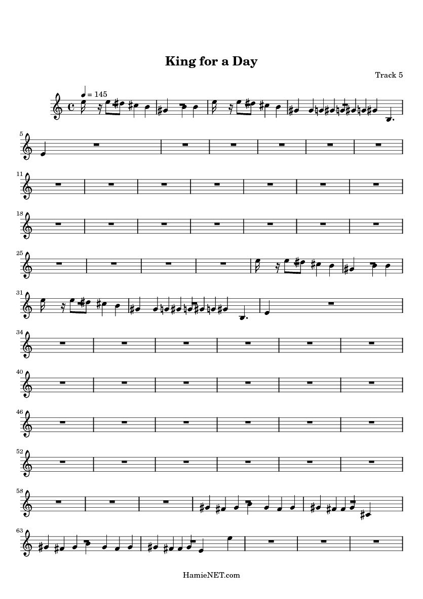 King for a Day Sheet Music King for a Day Score • King for a Day Sheet Music King for a Day Score •