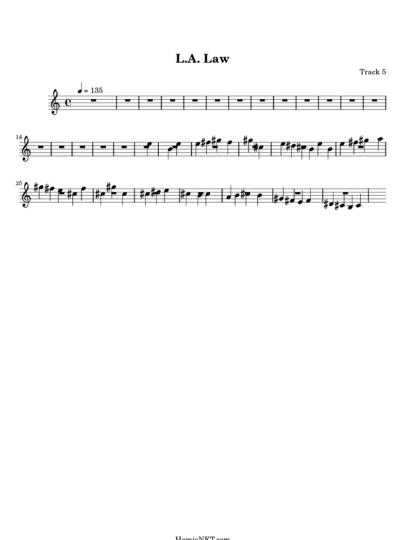 L.A. Law Sheet Music L.A. Law Score •