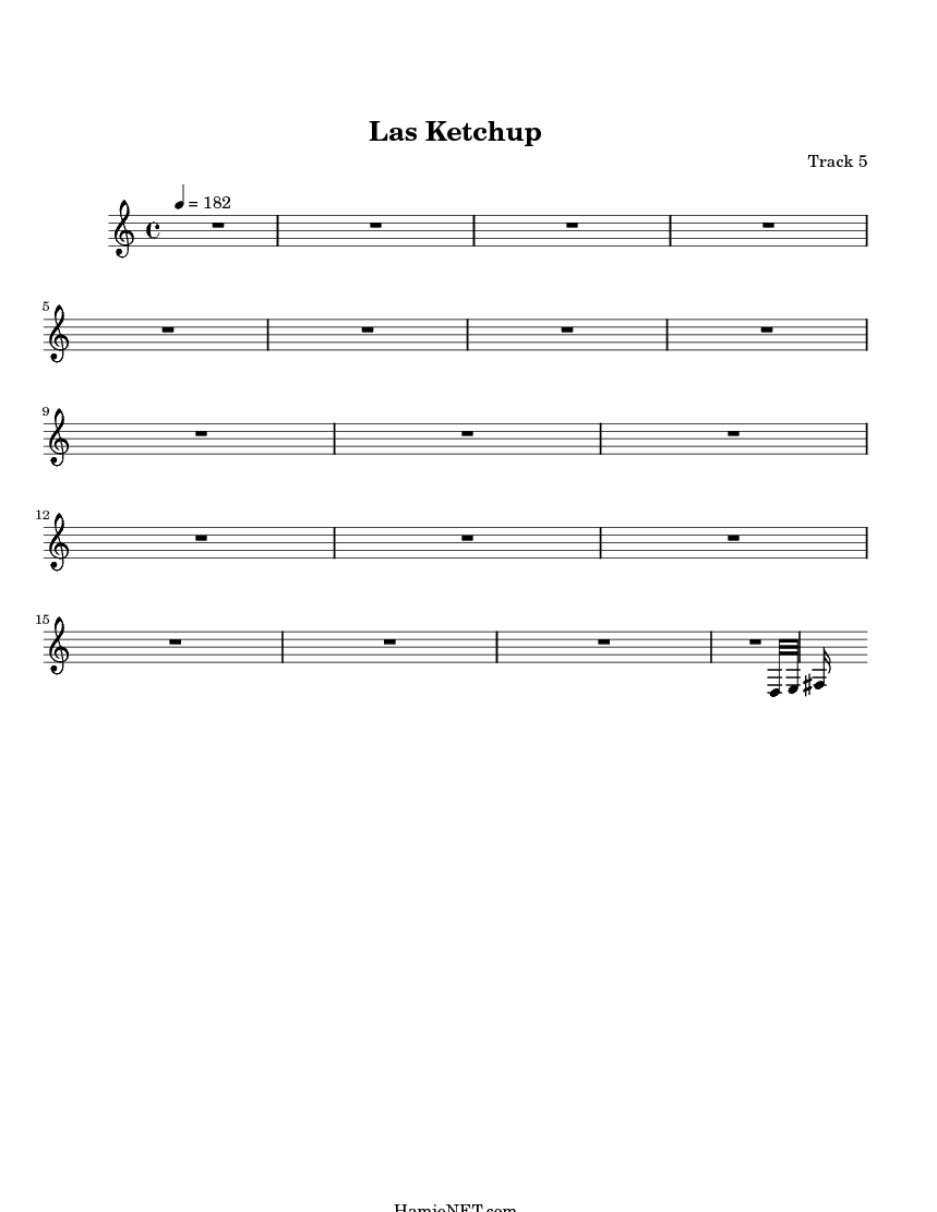 Las Ketchup Sheet Music Las Ketchup Score •