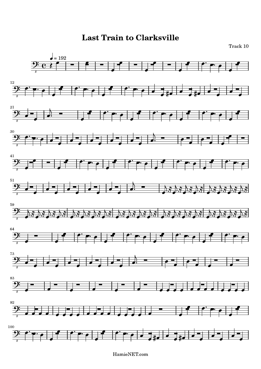 LAST TRAIN TO CLARKSVILLE Sheet Music - LAST TRAIN TO CLARKSVILLE ...