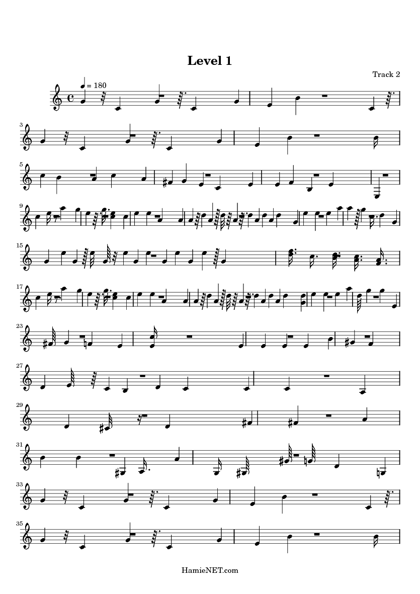 Level 1 Sheet Music - Level 1 Score • HamieNET.com