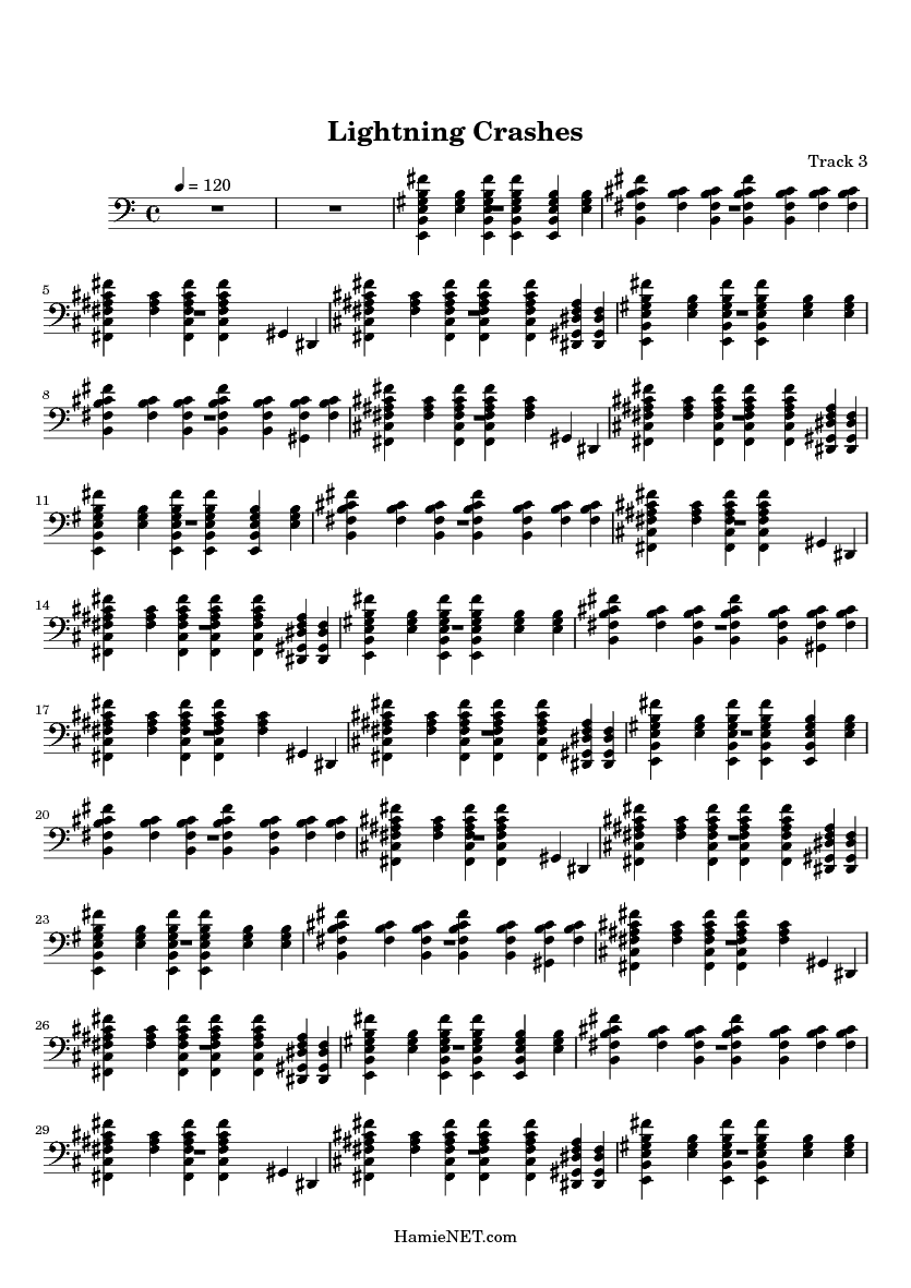 Lightning Crashes Sheet Music Lightning Crashes Score •