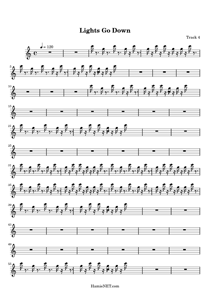 Lights Go Down Sheet Music Lights Go Down Score •
