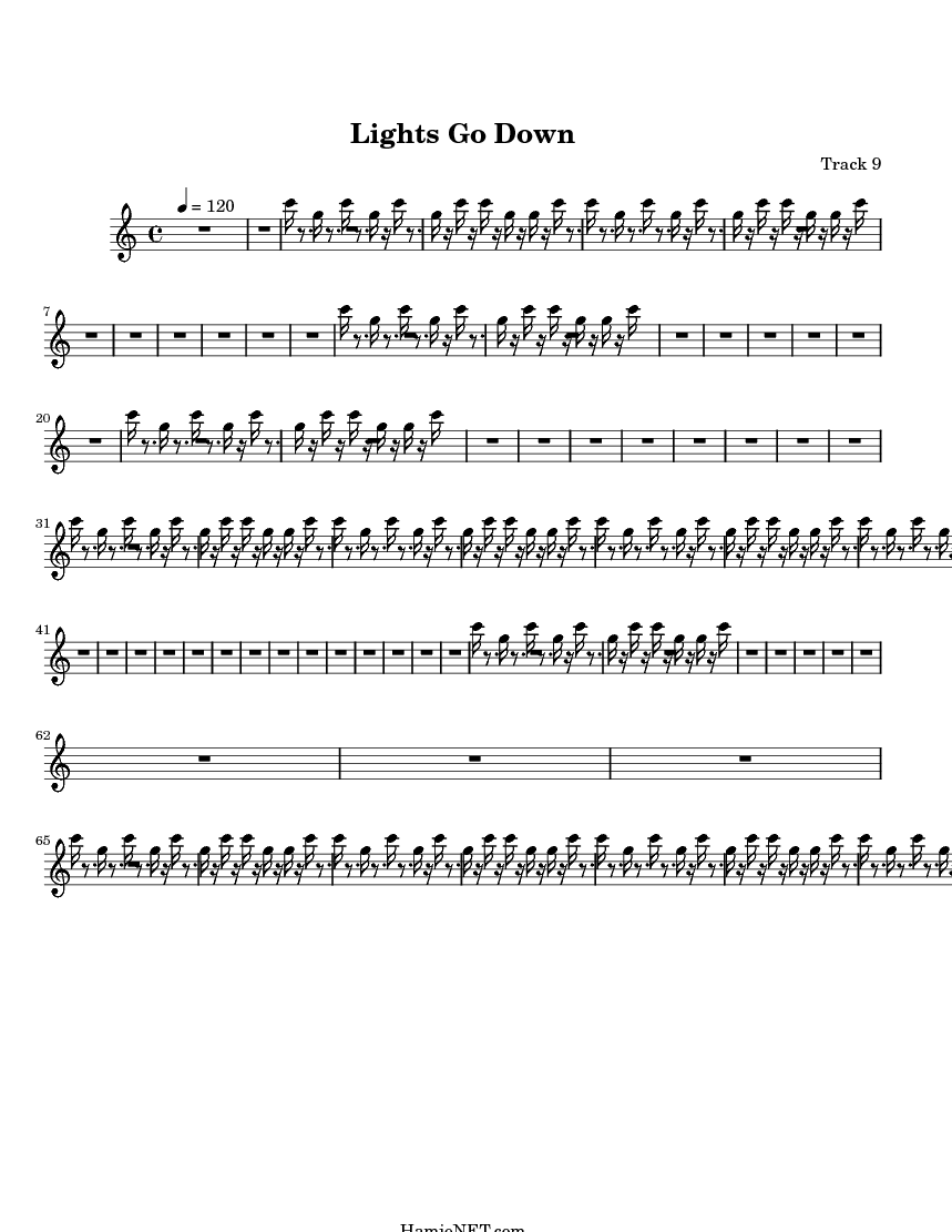 Lights Go Down Sheet Music Lights Go Down Score •