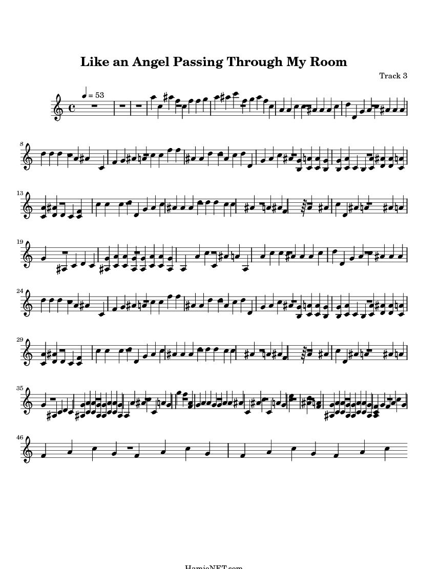 Like An Angel Passing Through My Room Sheet Music Like An