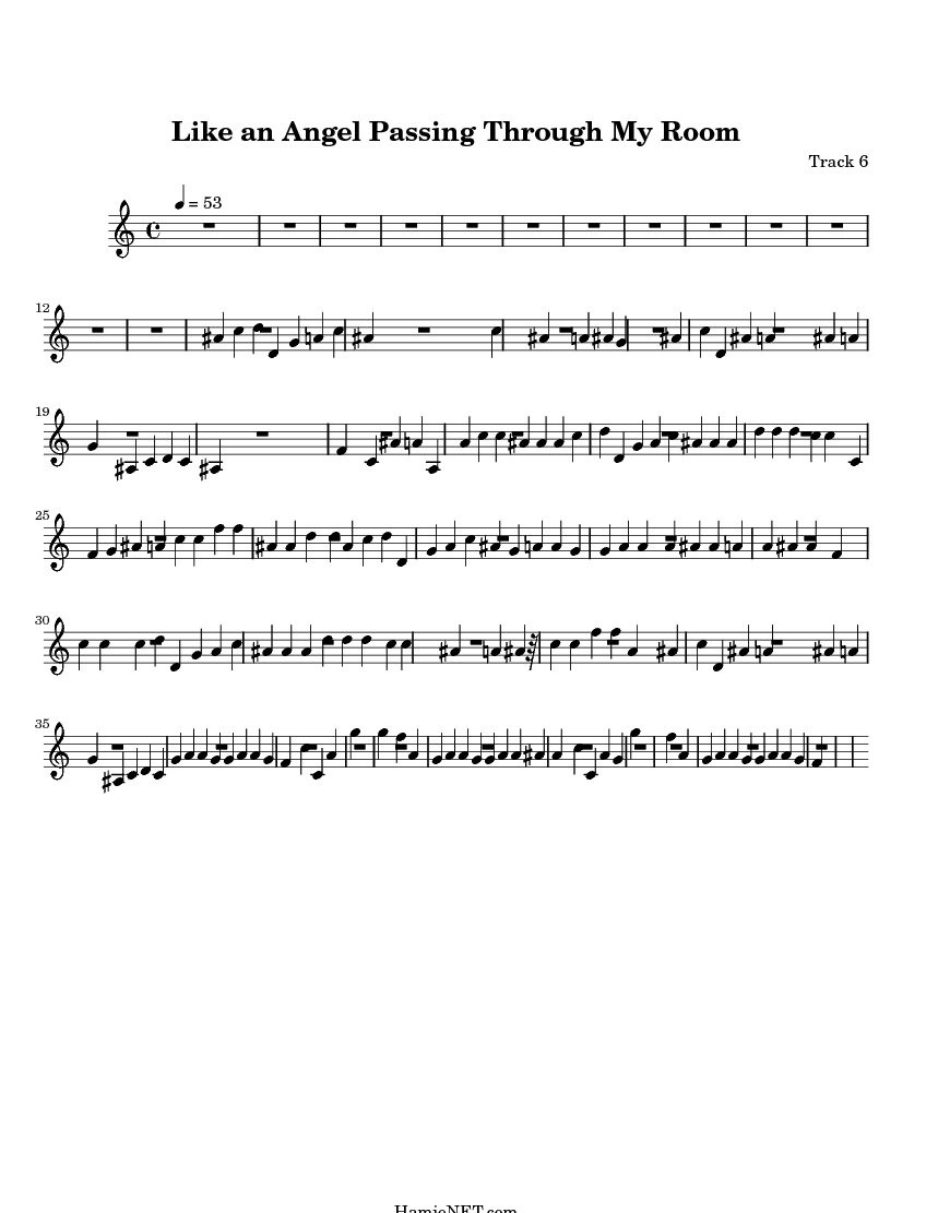 Like An Angel Passing Through My Room Sheet Music Like An