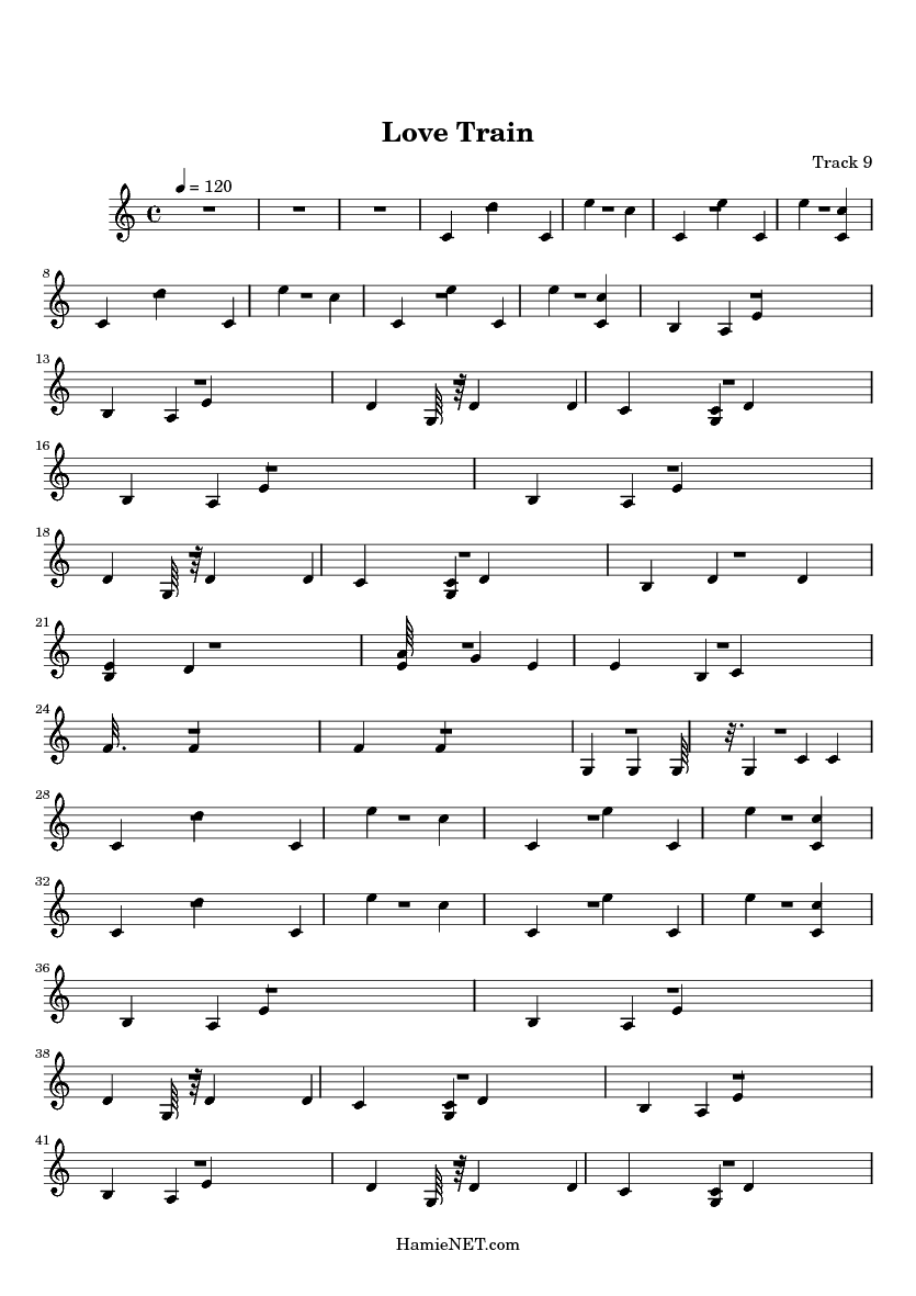 Love Train Sheet Music Love Train Score •