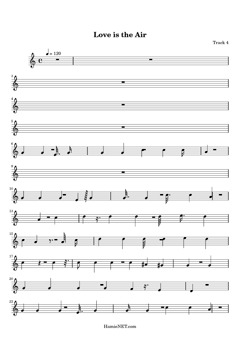 Love is the Air Sheet Music Love is the Air Score •