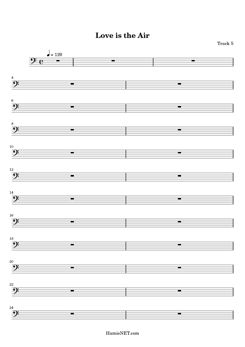 Love is the Air Sheet Music Love is the Air Score •