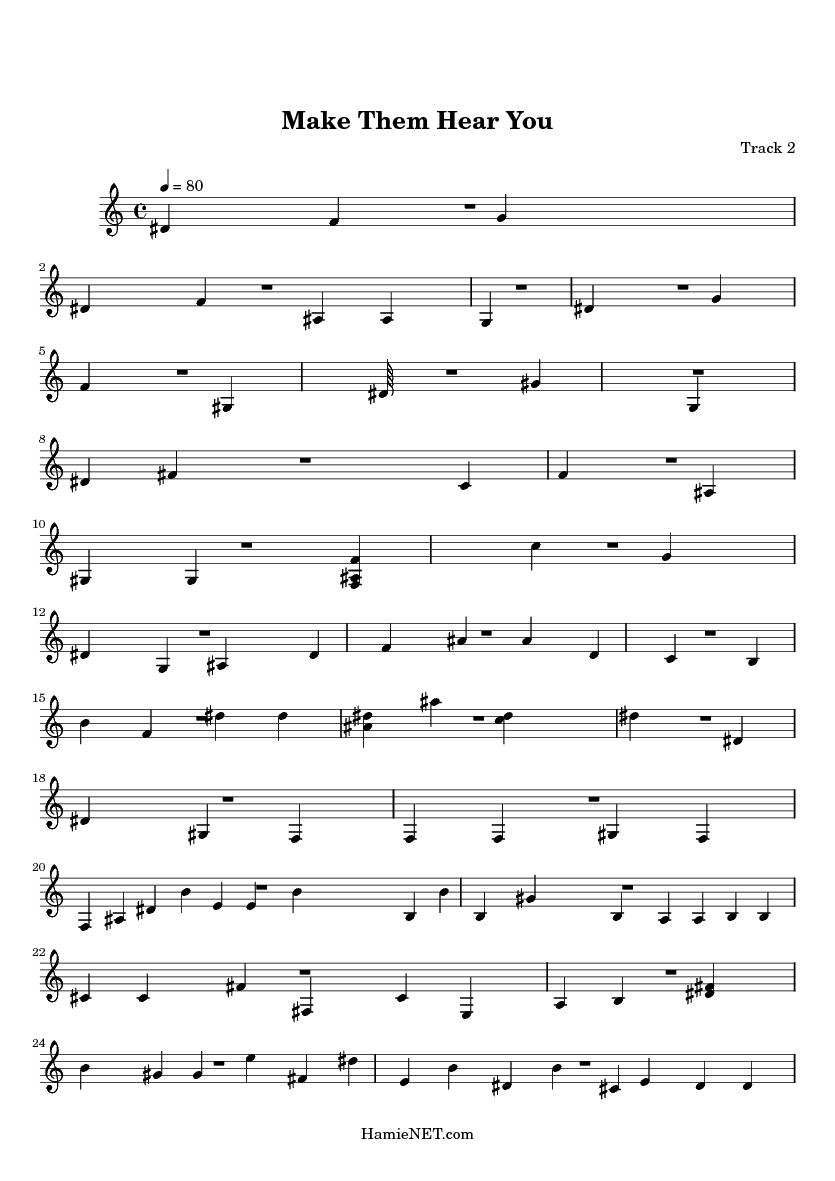 make them hear you sheet music pdf