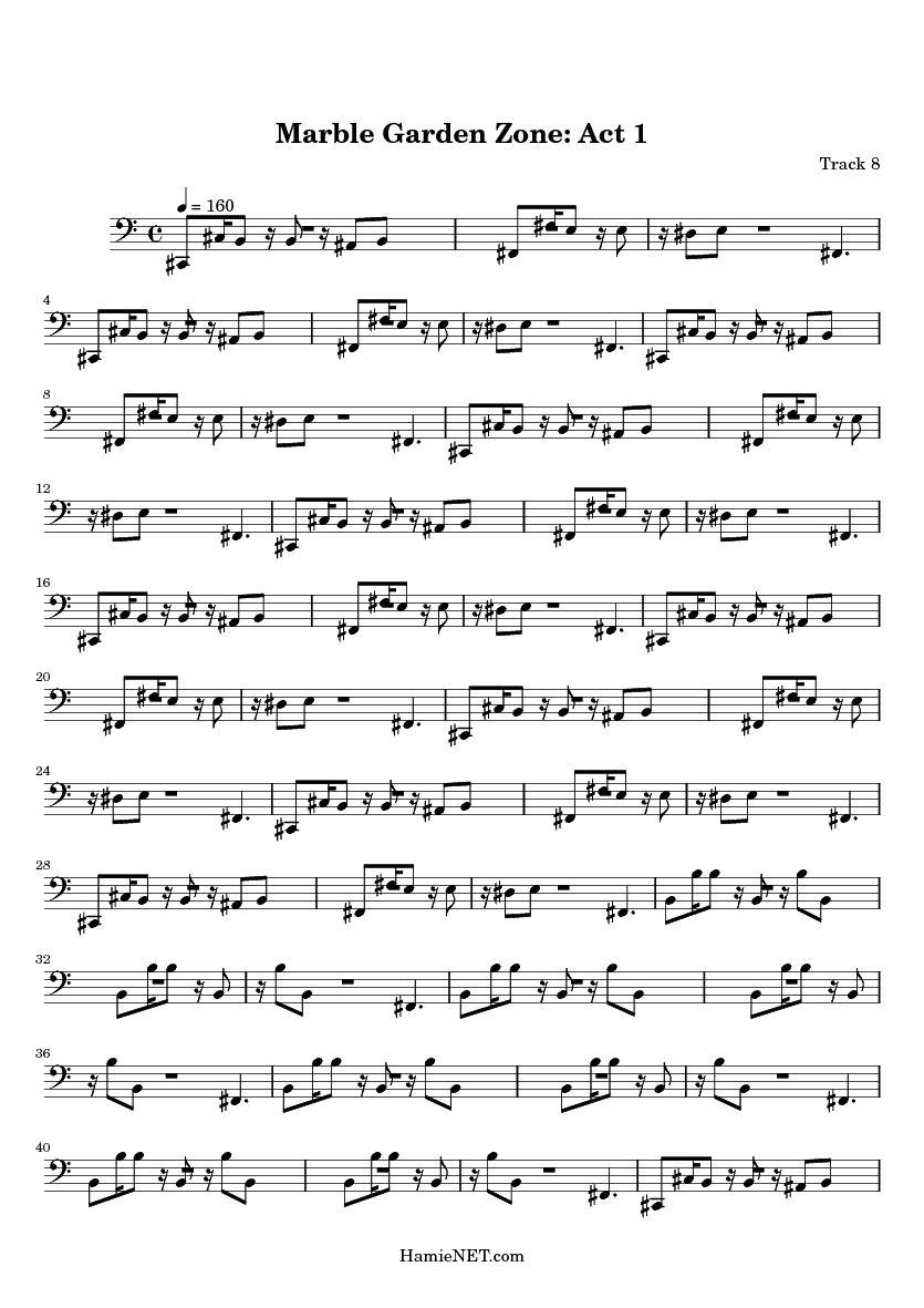 Marble Garden Zone Act 1 Sheet Music Marble Garden Zone Act 1 Score