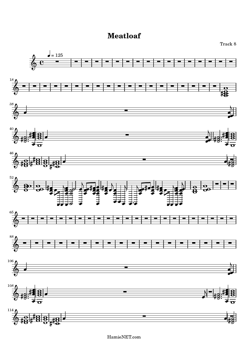 Meatloaf Sheet Music Meatloaf Score •