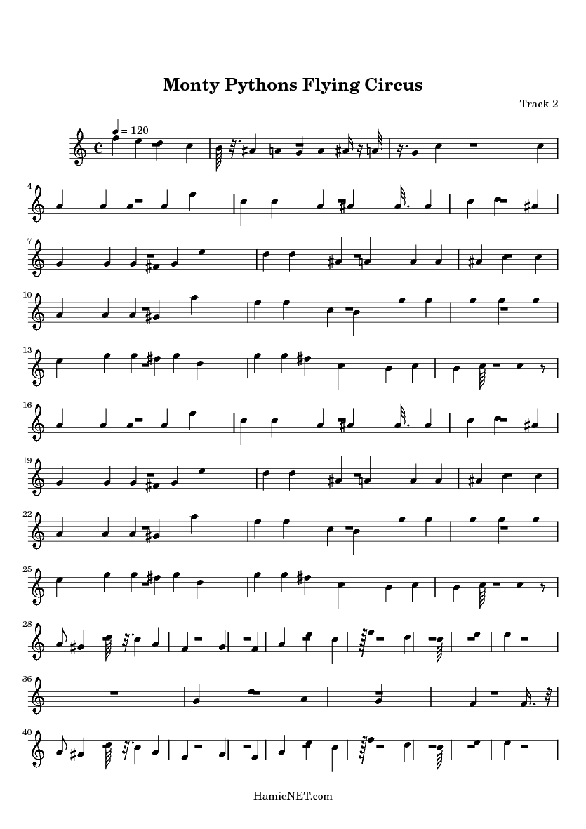 monty pythons flying circus sheet music monty pythons flying circus music sheet music