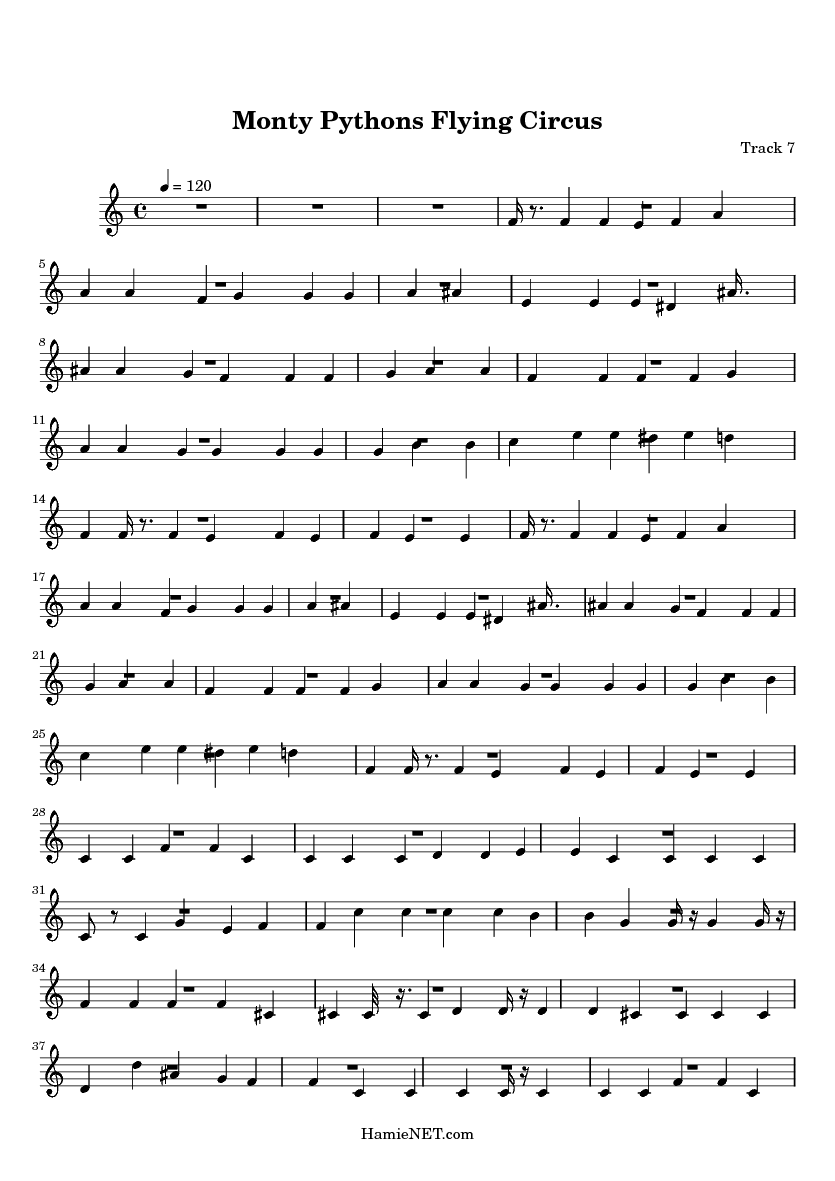 monty pythons flying circus sheet music monty pythons flying circus music sheet music