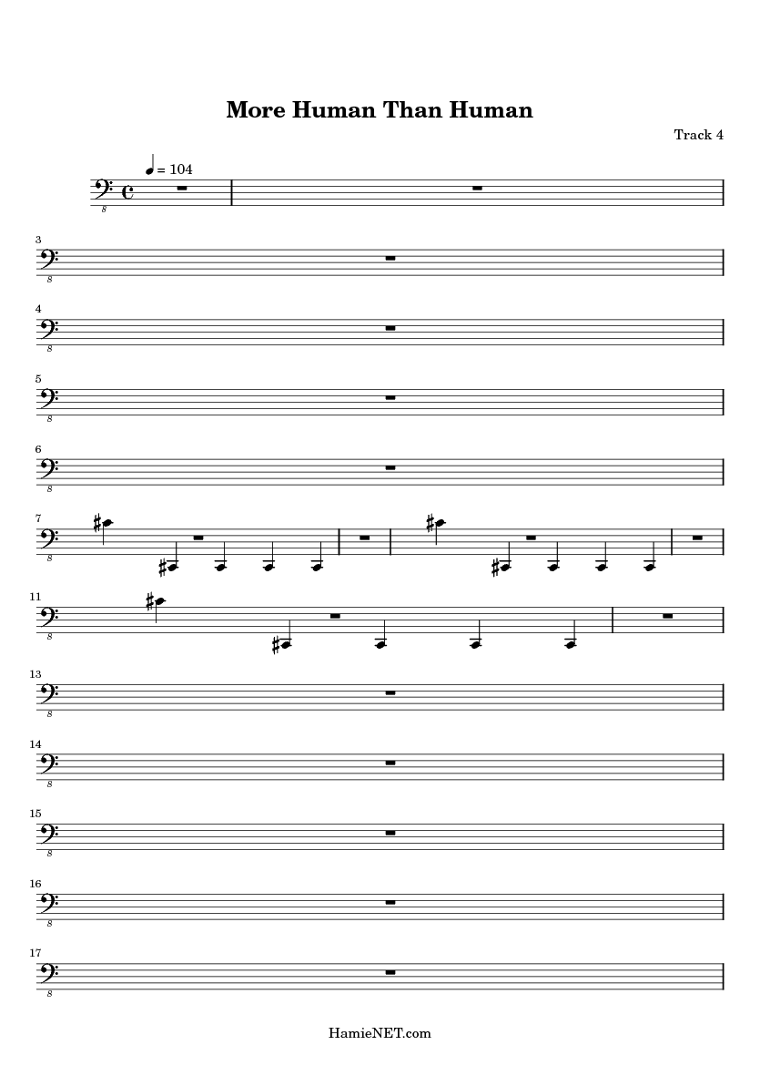 More Human Than Human Sheet Music