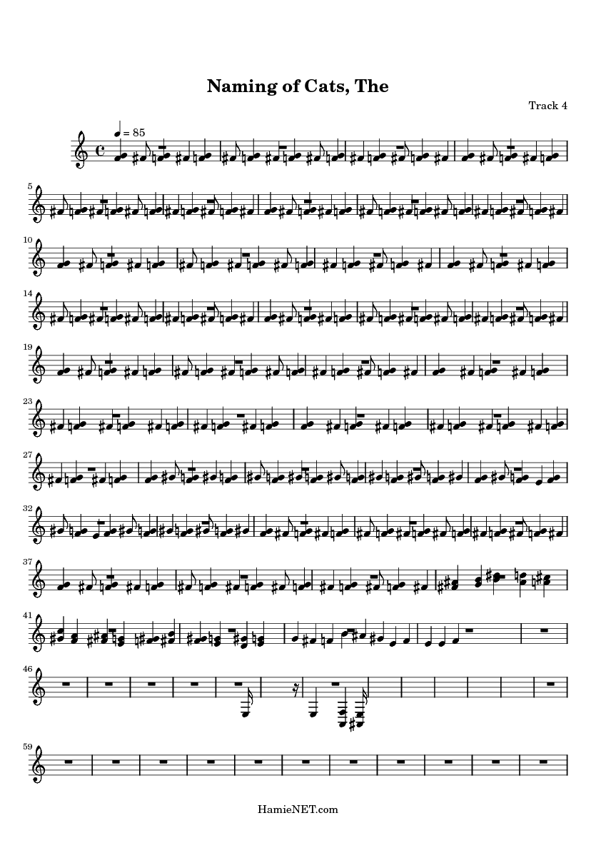 The Naming of Cats Sheet Music The Naming of Cats Score •