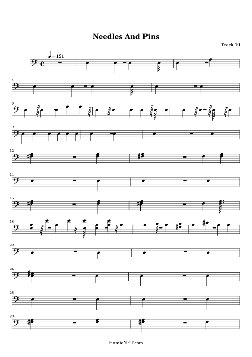 Needles And Pins Sheet Music Needles And Pins Score •
