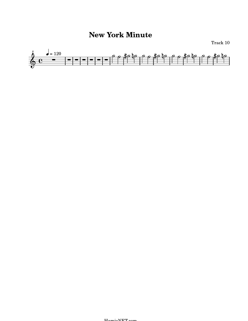 New York Minute Sheet Music New York Minute Score •
