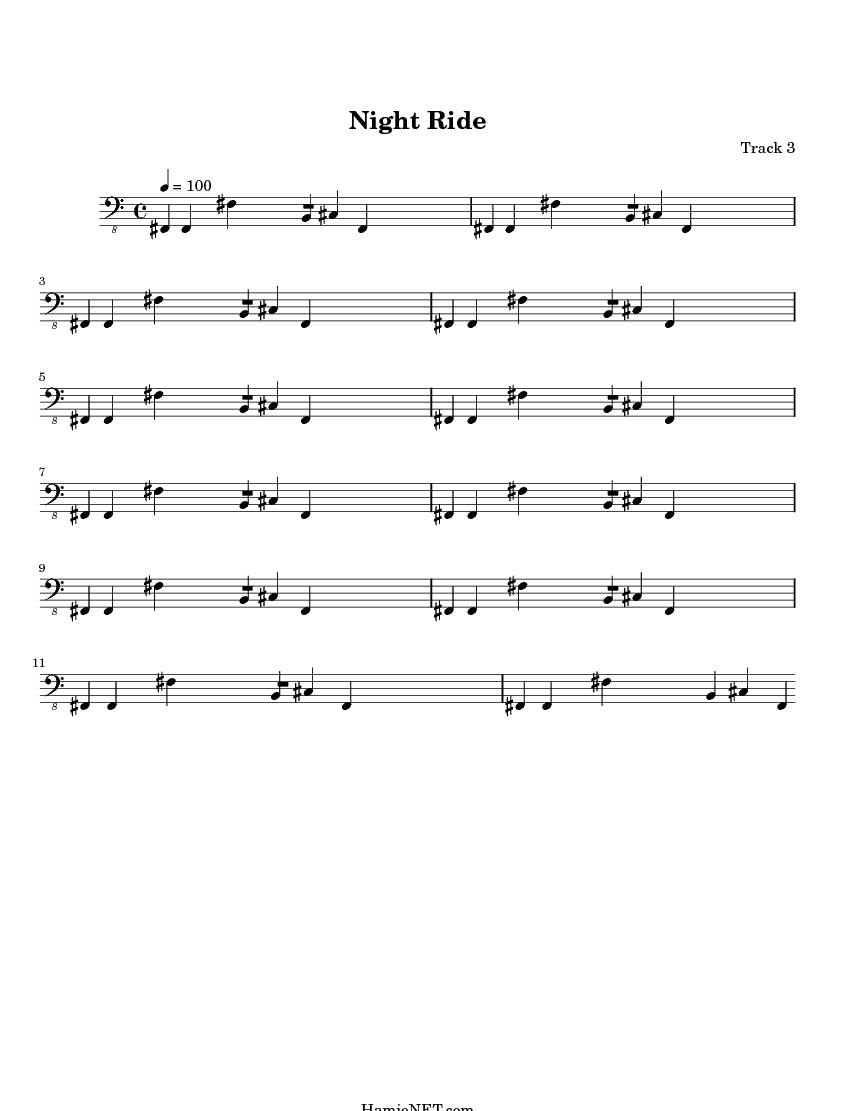 Night Ride Sheet Music Night Ride Score •
