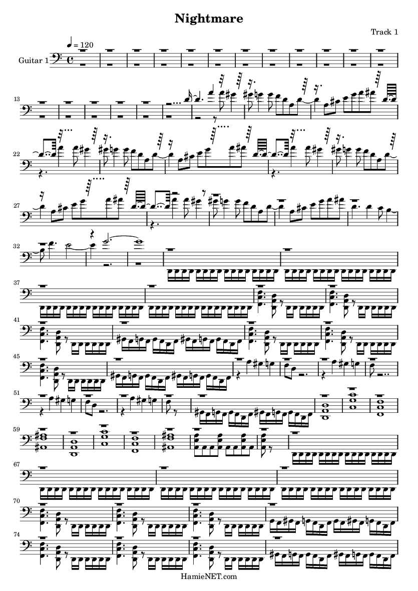 avenged sevenfold nightmare midi