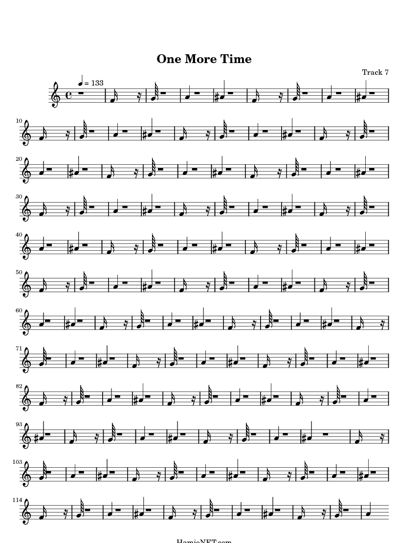 One More Time Sheet Music One More Time Score •