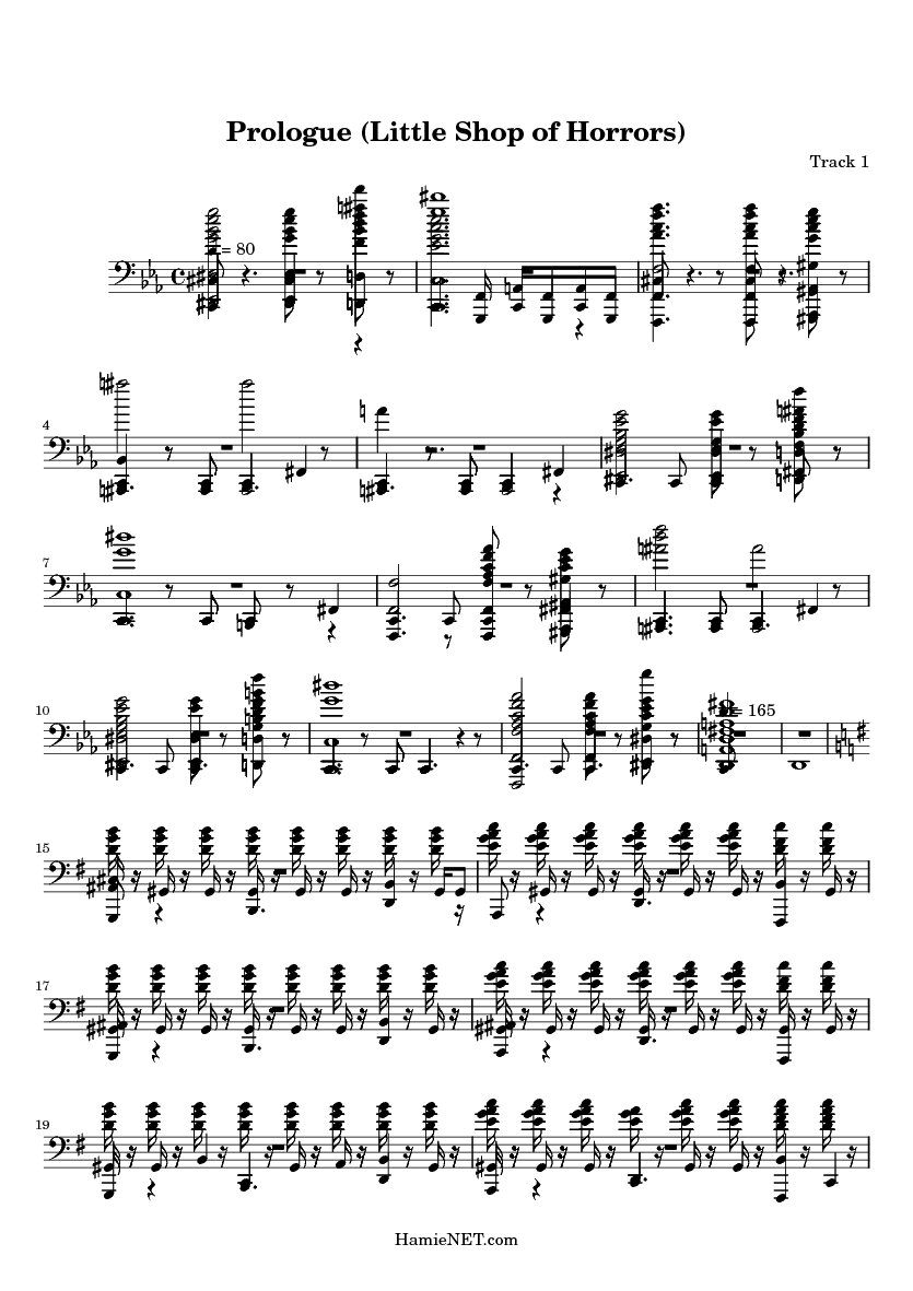 prologue little shop of horrors sheet music prologue little little shop of horrors prologue sheet music