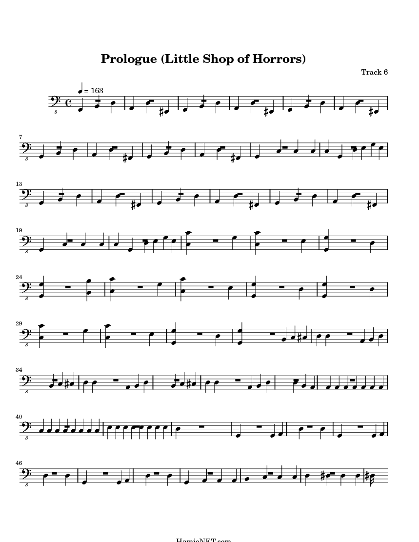 prologue little shop of horrors sheet music prologue little little shop of horrors prologue sheet music