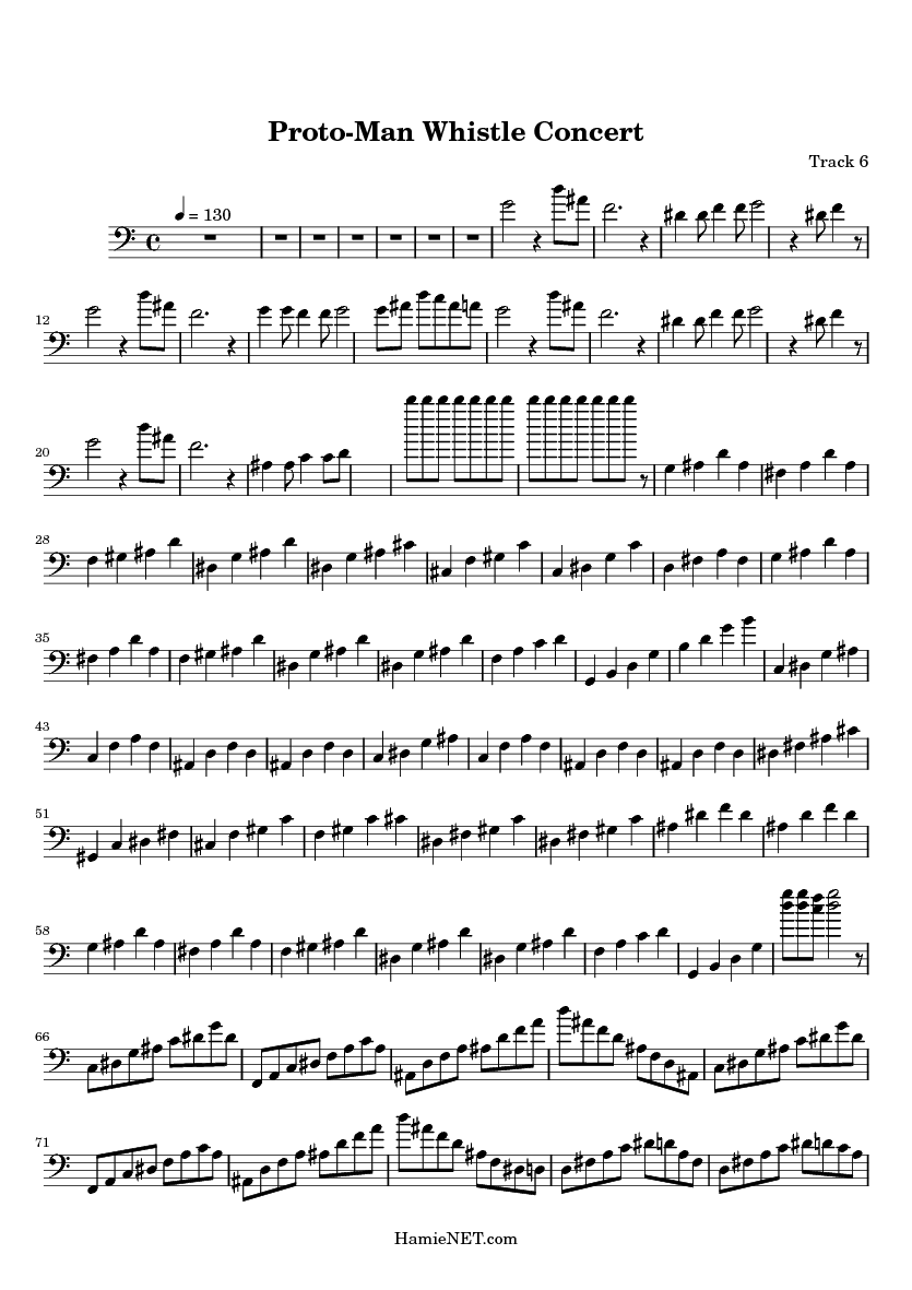 Proto Man Whistle Concert Sheet Music Proto Man Whistle Concert Score Hamienet Com