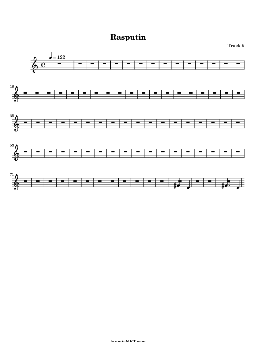 Rasputin Sheet Music Rasputin Score •