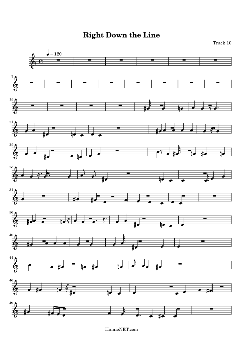 right down the line sheet music right down the line score right down the line sheet music