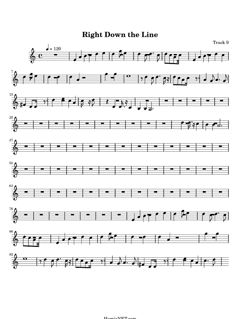 right down the line sheet music right down the line score right down the line sheet music