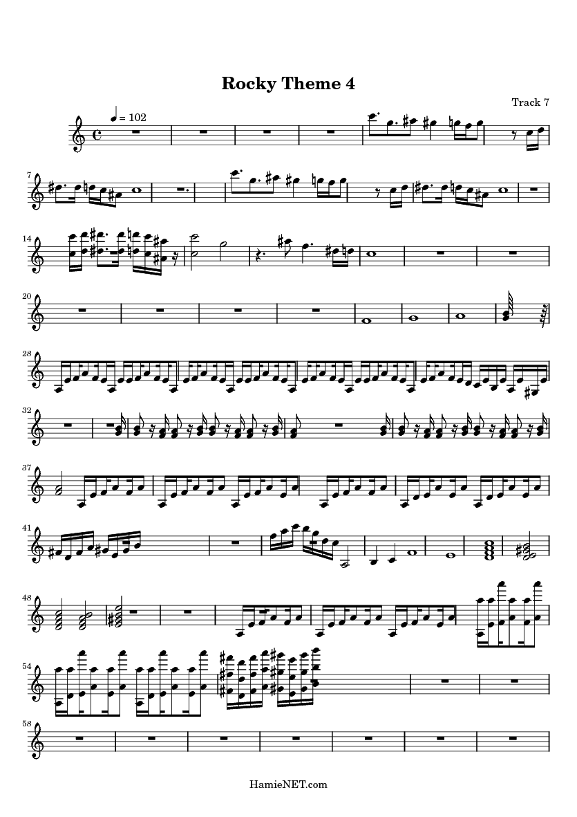 rocky theme song sheet music for piano