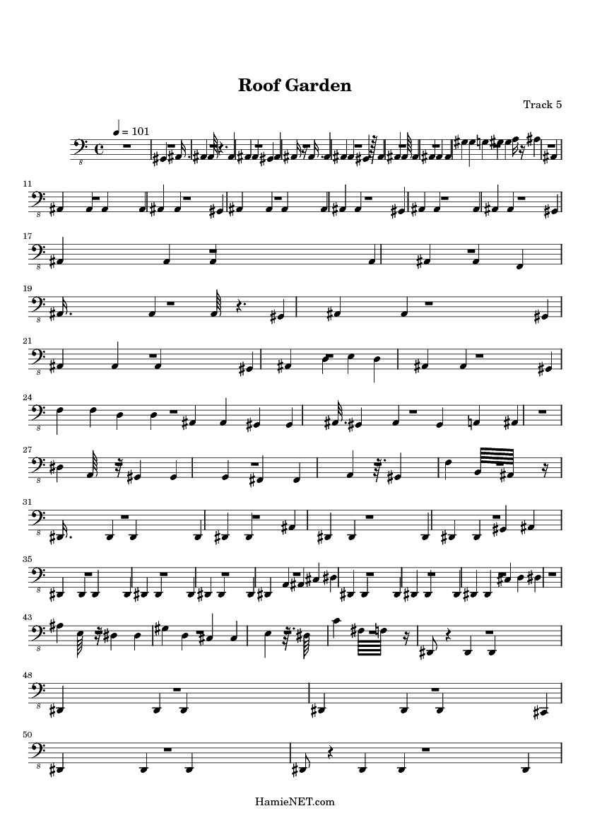 Roof Garden Sheet Music Roof Garden Score •