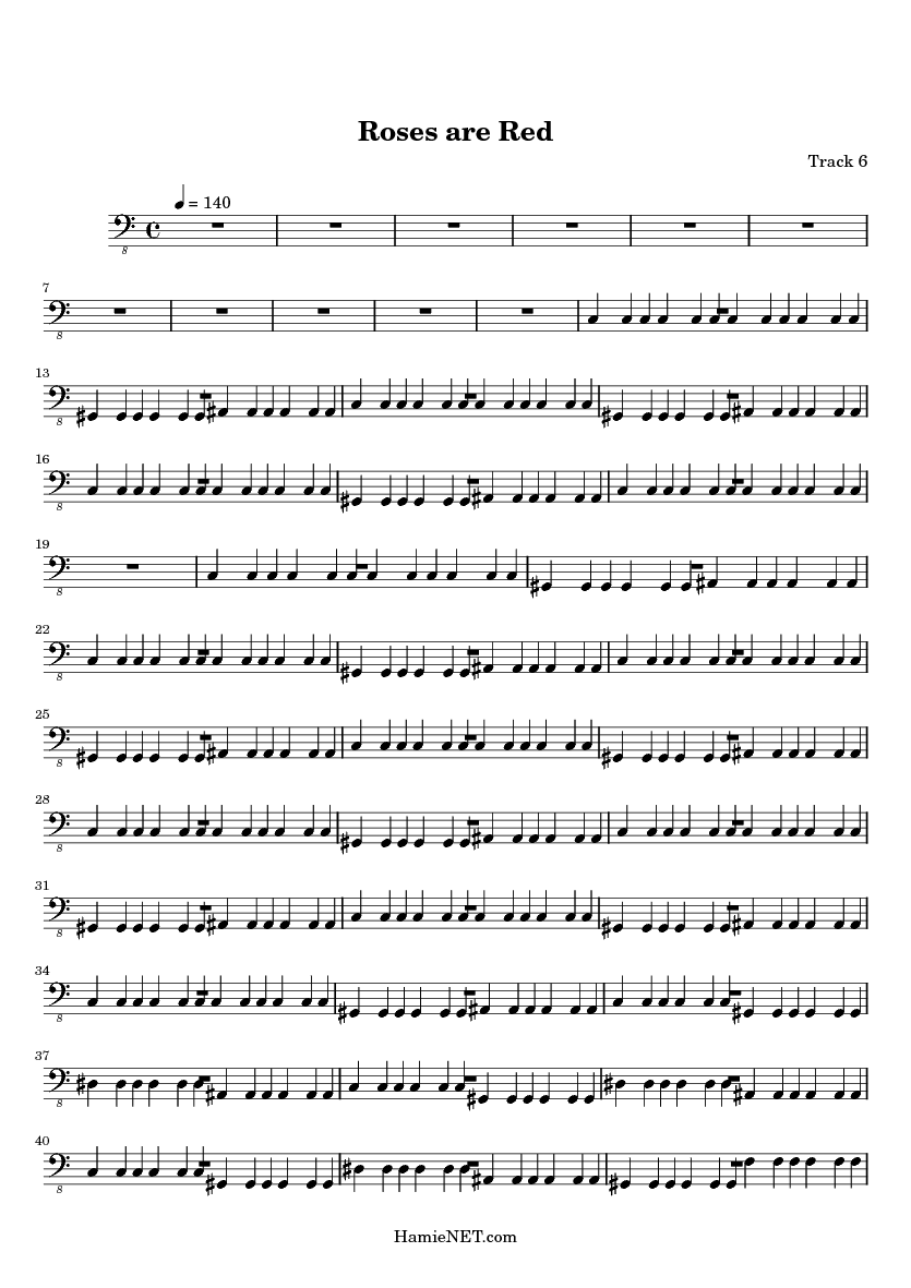 Roses are Red Sheet Music Roses are Red Score •