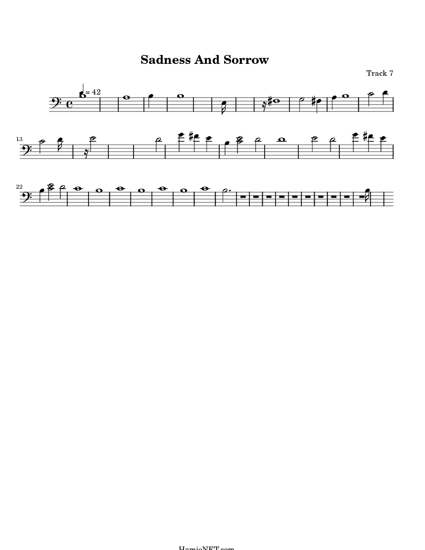 Sadness And Sorrow Piano Sheet Pdf