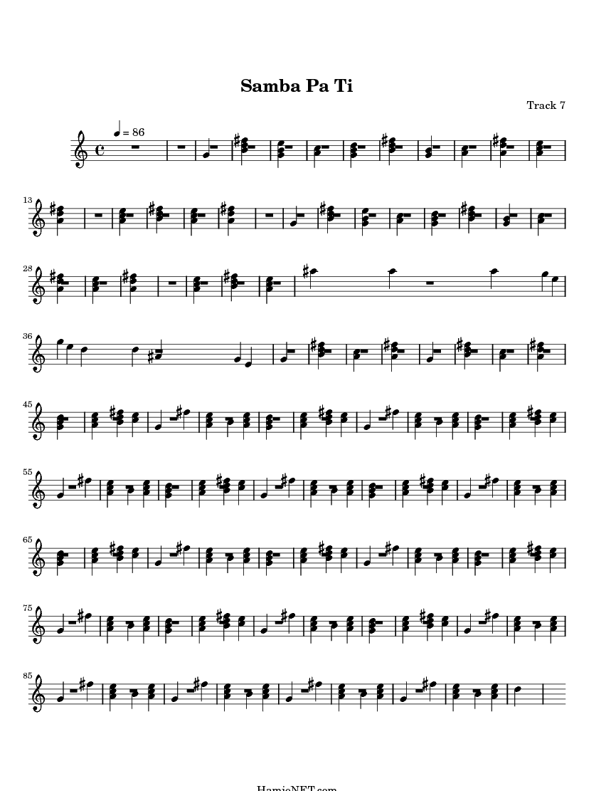 Free samba sheet music