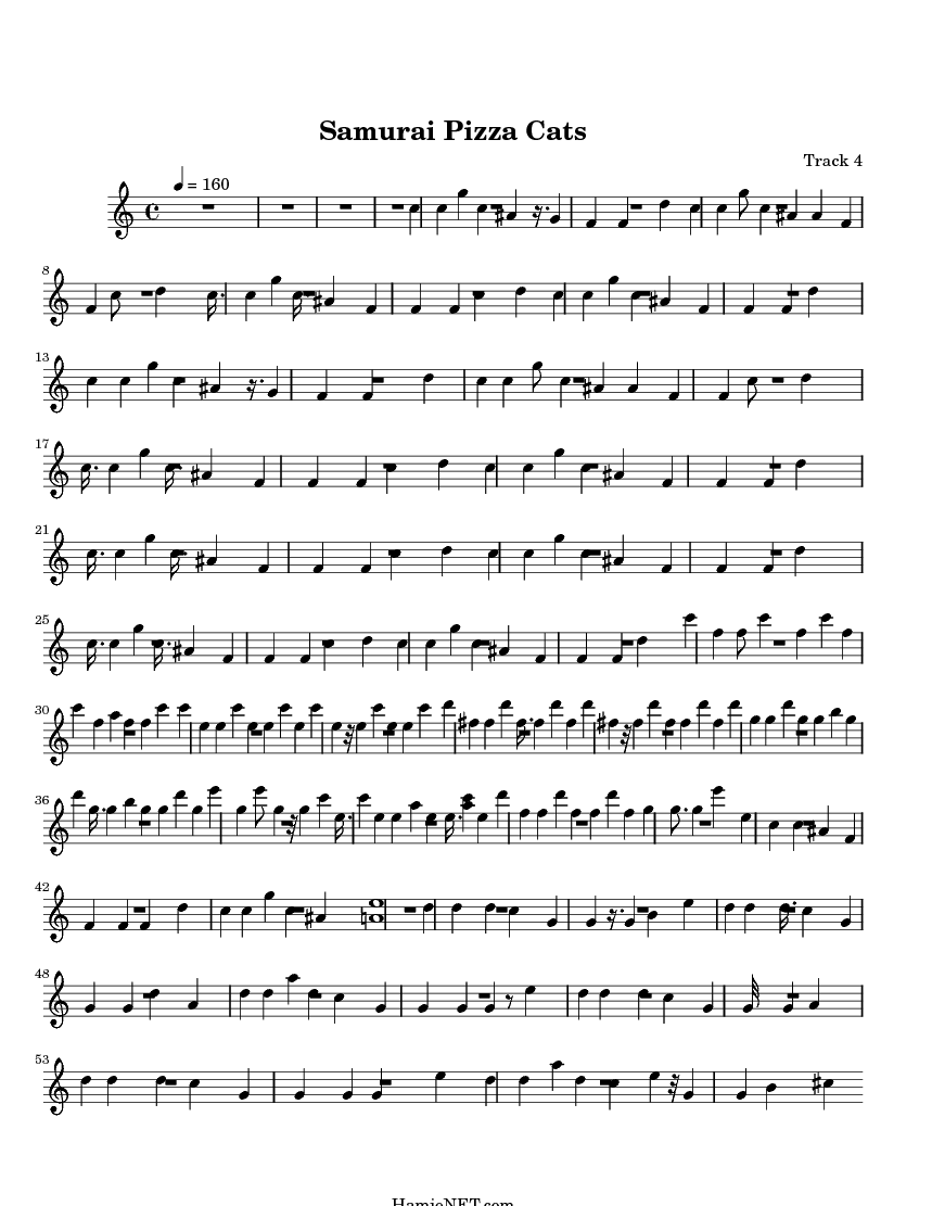 Samurai Pizza Cats Sheet Music Samurai Pizza Cats Score •