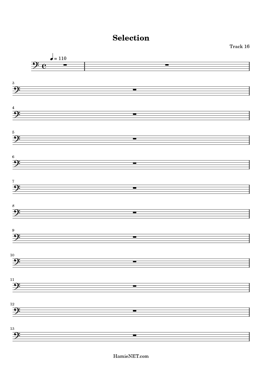 Selection Sheet Music Selection Score •