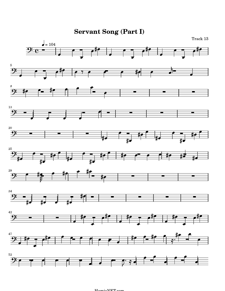 the servant song sheet music