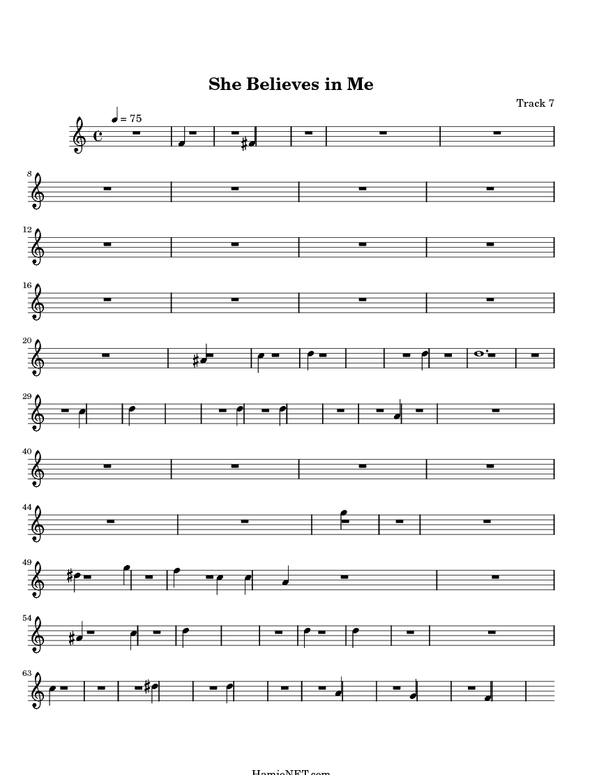 She Believes in Me Sheet Music She Believes in Me Score • She Believes in Me Sheet Music She Believes in Me Score •