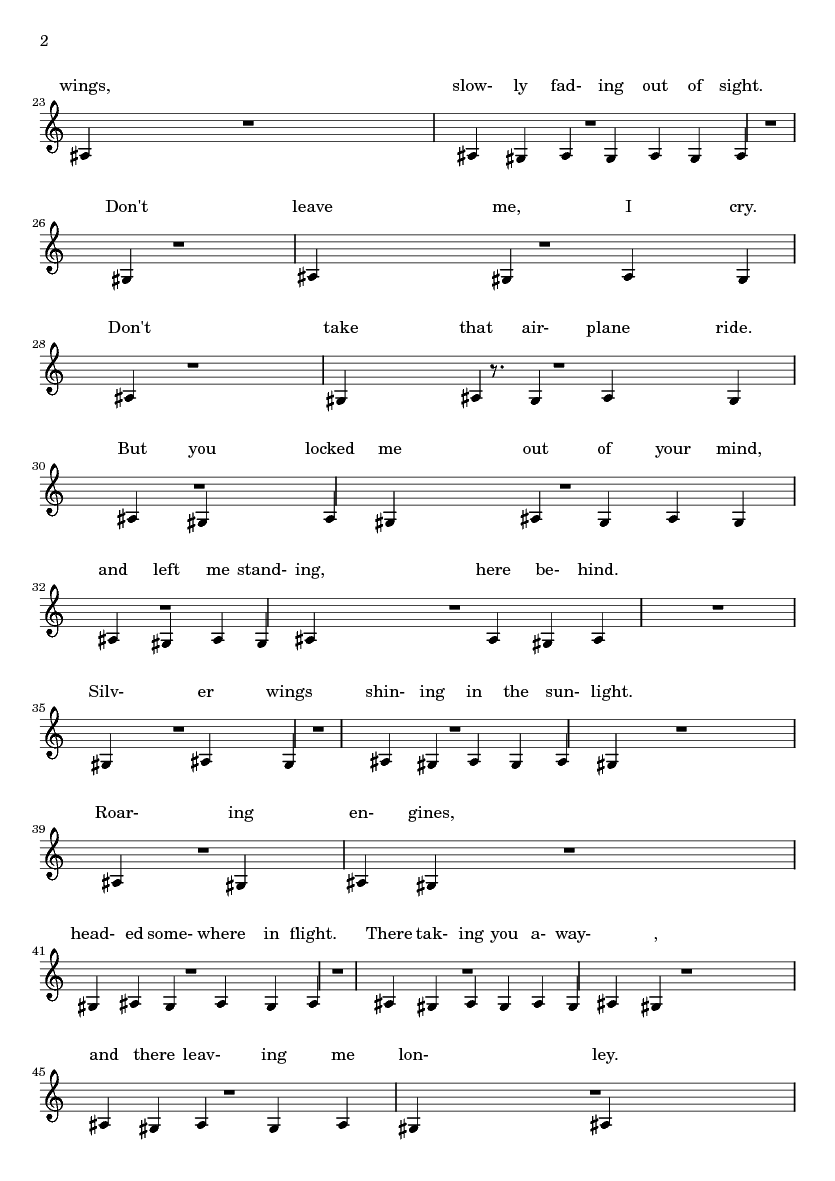 Silver Wings Sheet Music Silver Wings Score •