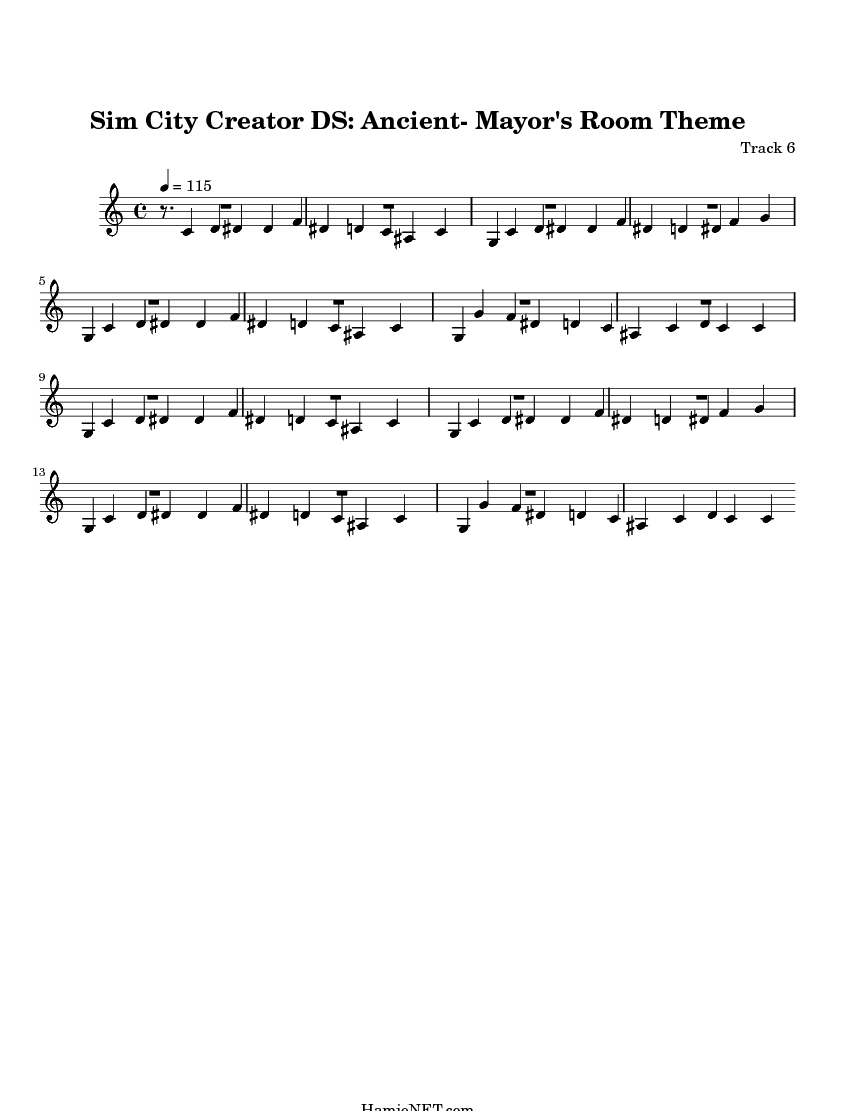 sim city creator ds ancient mayors room theme sheet music sim sheet creator