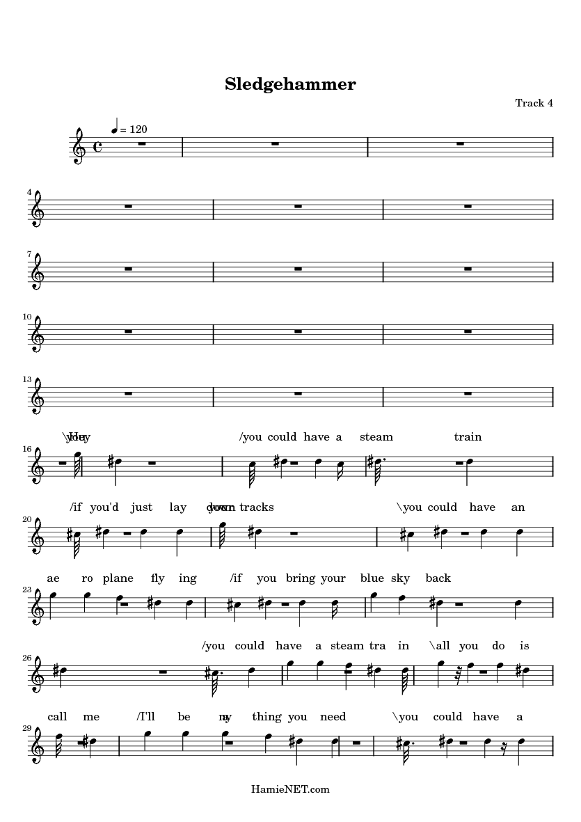 sledgehammer sheet music sledgehammer score hamienet com sledgehammer sheet music