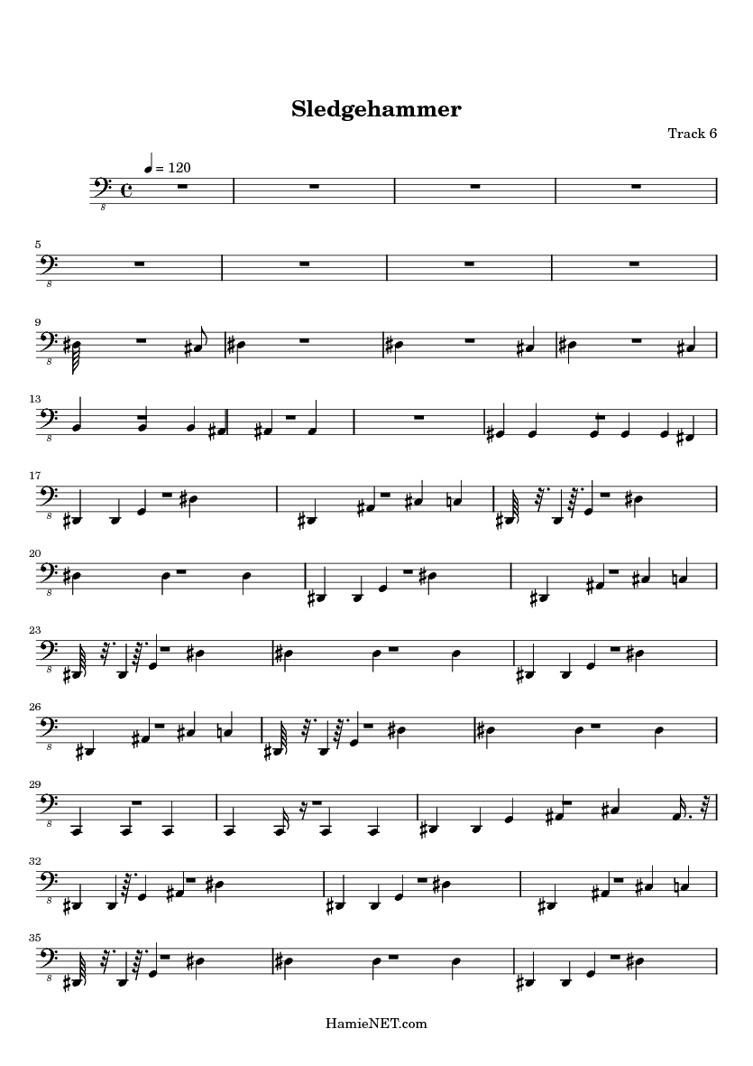 sledgehammer sheet music sledgehammer score hamienet com sledgehammer sheet music