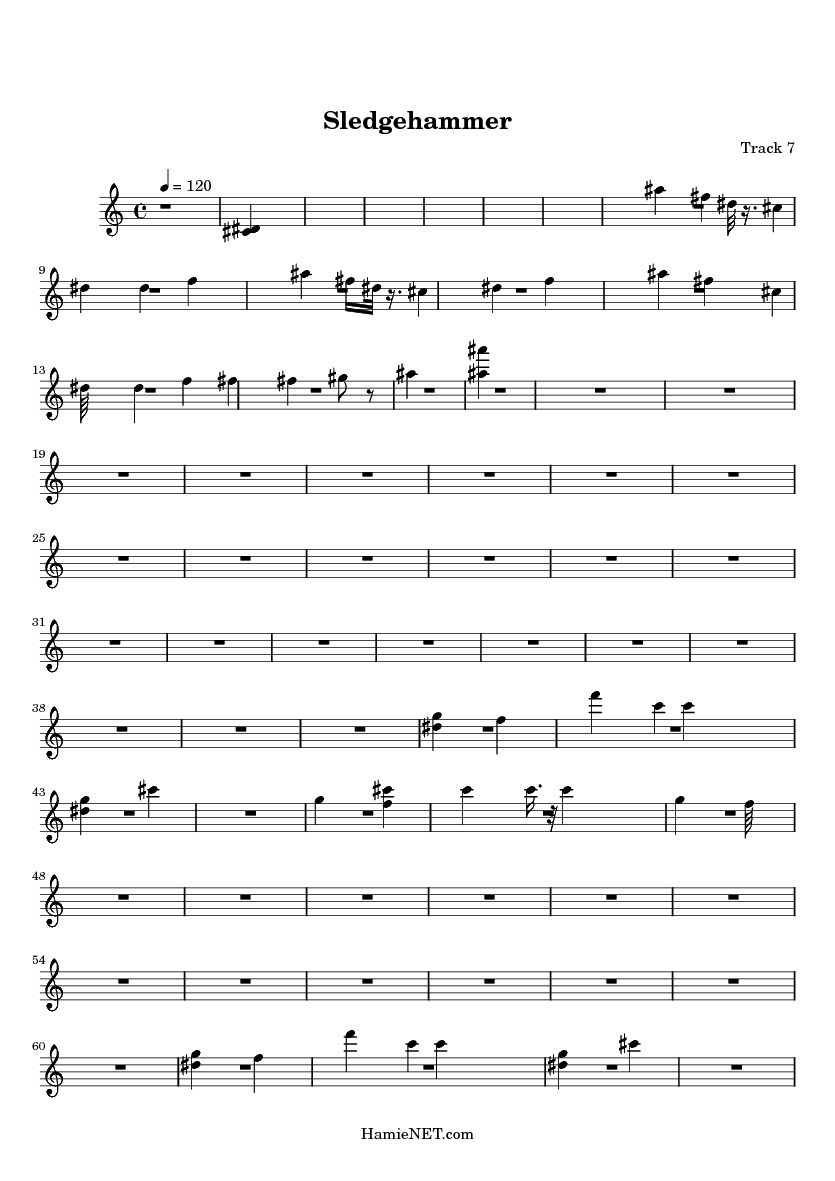 Sledgehammer Sheet Music Sledgehammer Score •
