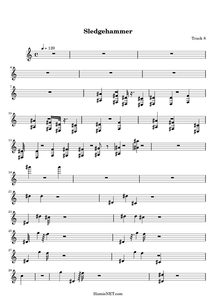 sledgehammer sheet music sledgehammer score hamienet com sledgehammer sheet music