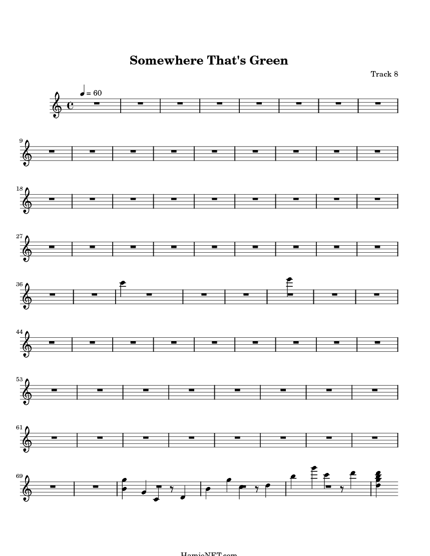 somewhere thats green sheet music somewhere thats green score somewhere thats green sheet music
